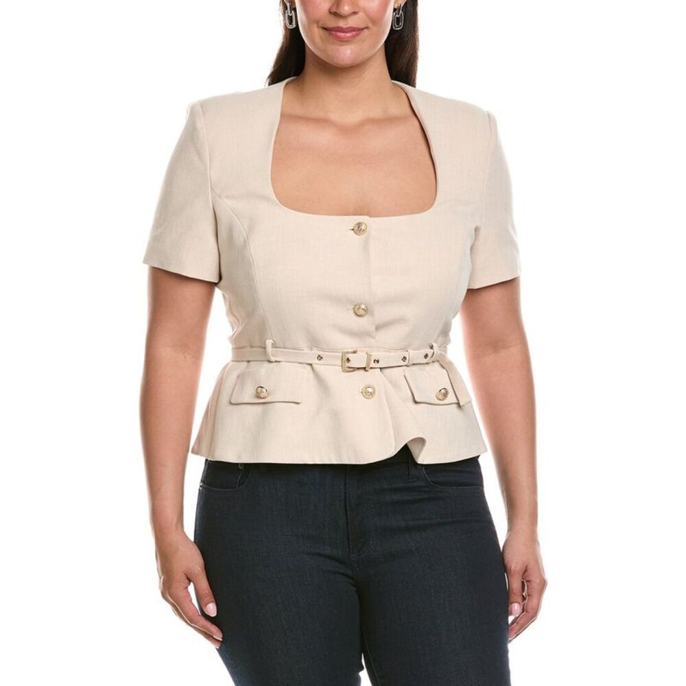 Generation Love Womens Lois Light Suiting Blazer, Brown
